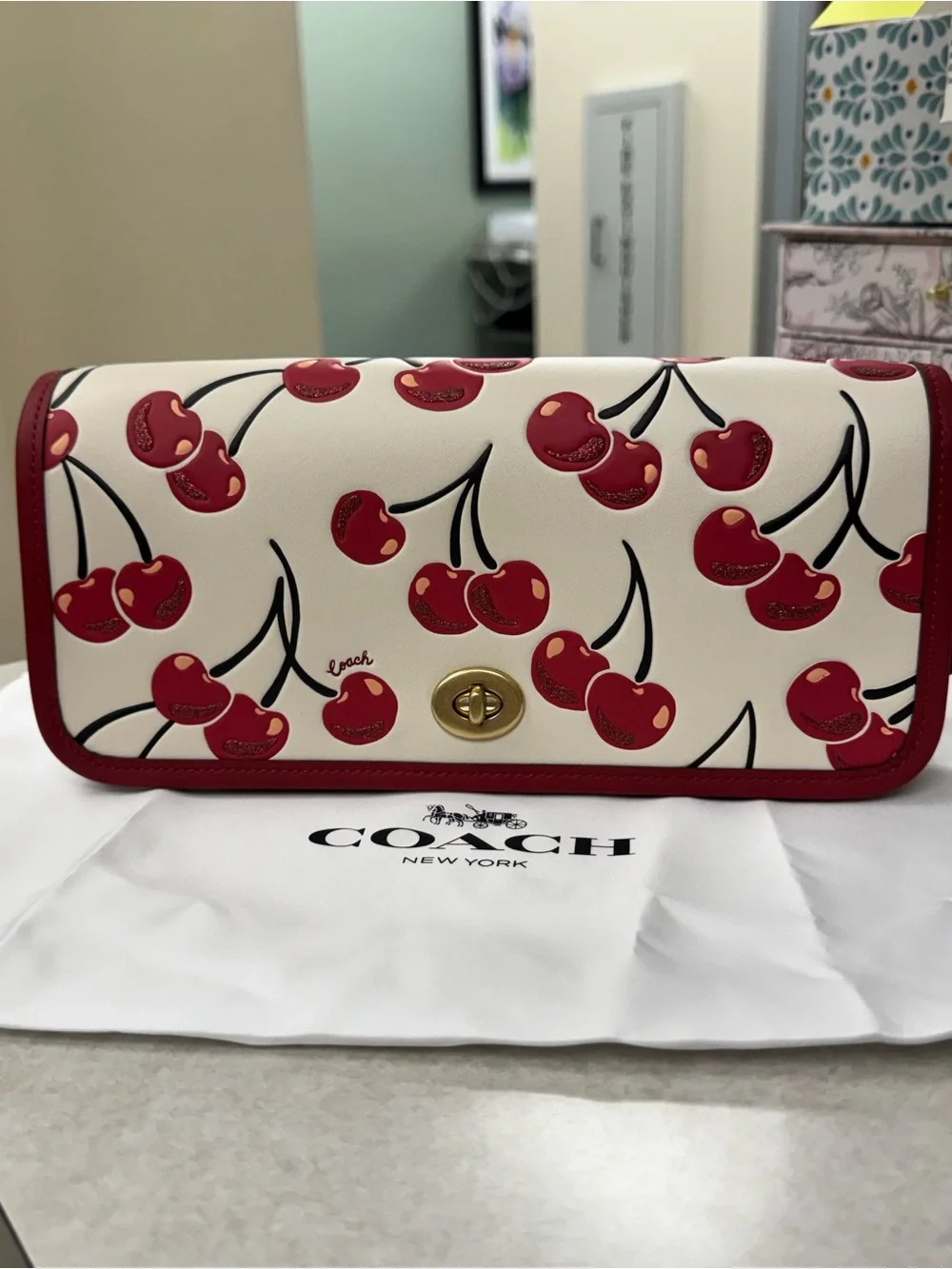 NWT - COACH - Cherry Print - Dinky Bag
